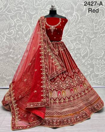 Code 2427 By Anjani Art Designer Bridal Lehenga Choli Collection